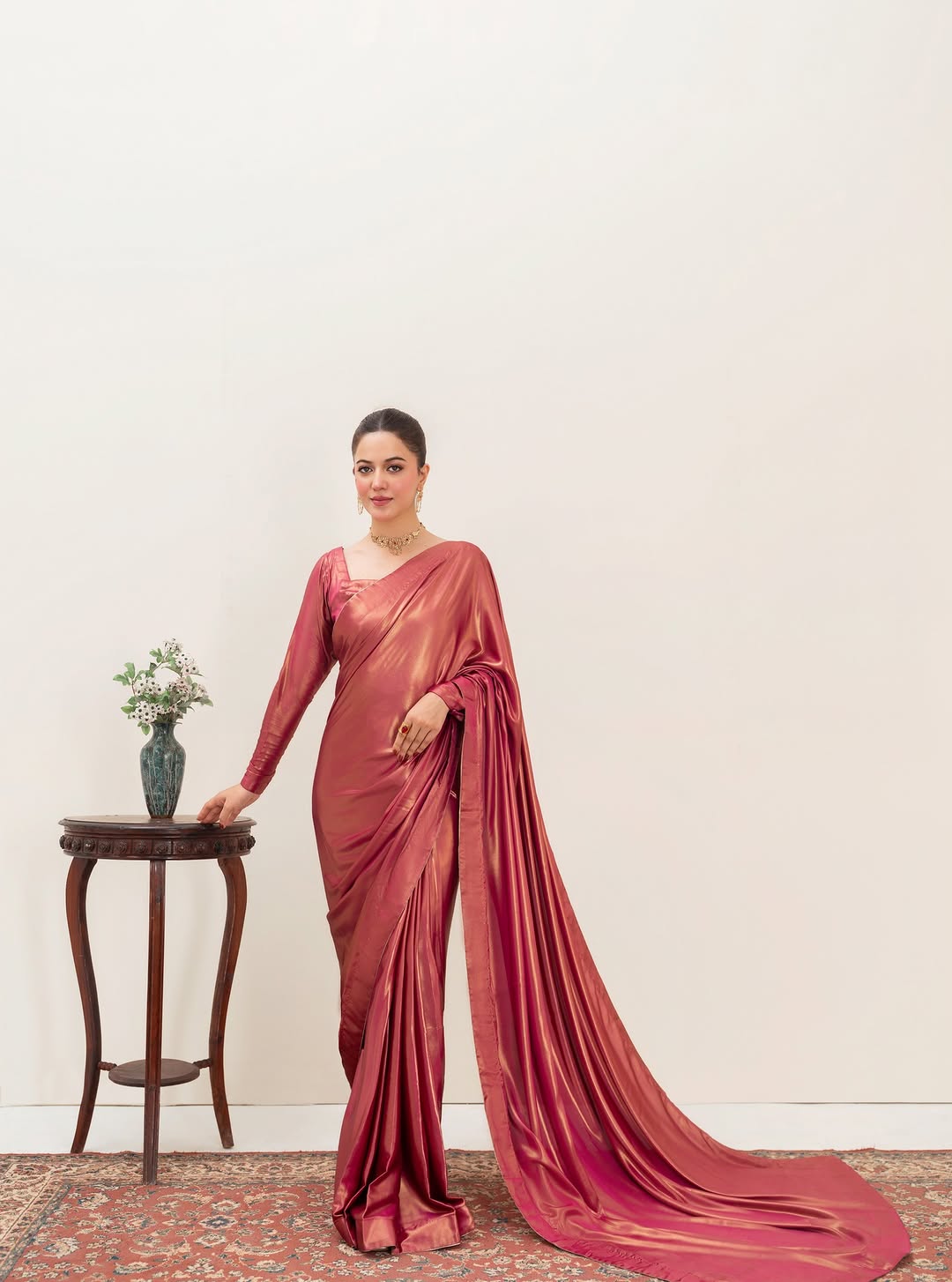 Shimmer Silk Stitched Saree