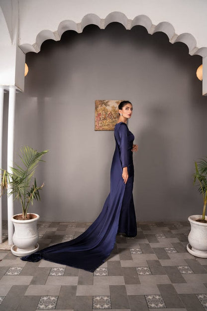 Classic Plain Silk Saree Stitched