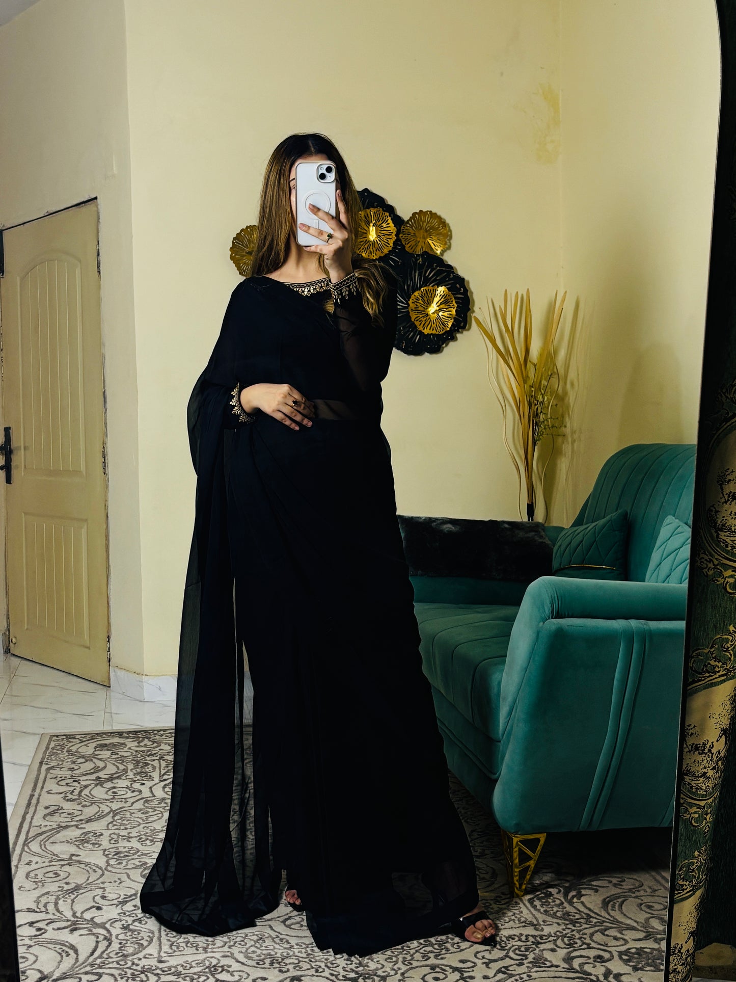 Zara Luxury Black Saree