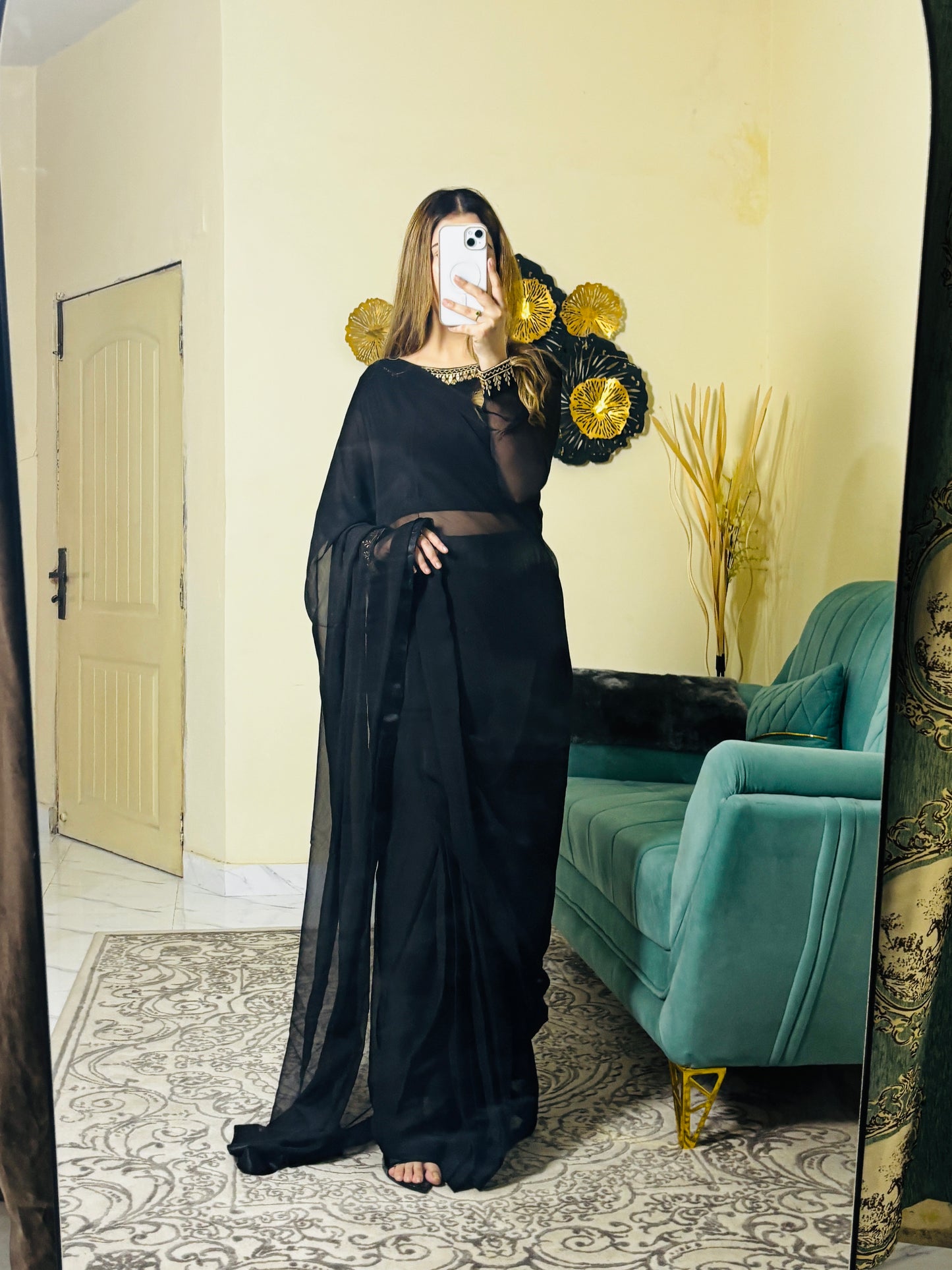 Zara Luxury Black Saree