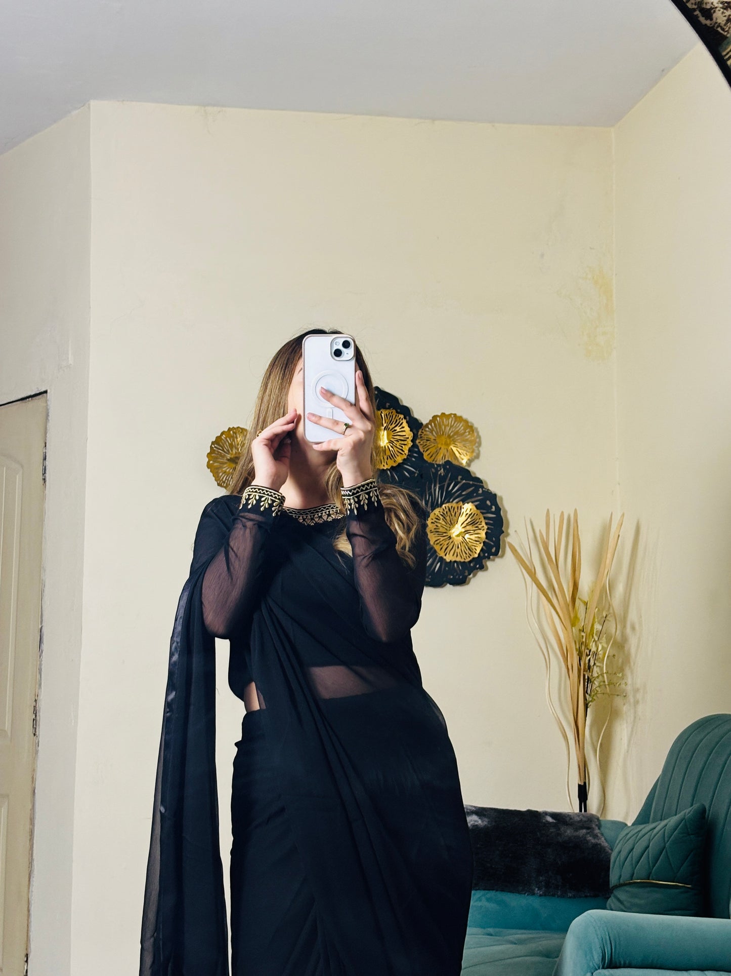 Zara Luxury Black Saree