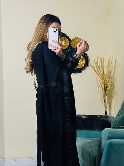 Zara Luxury Black Saree
