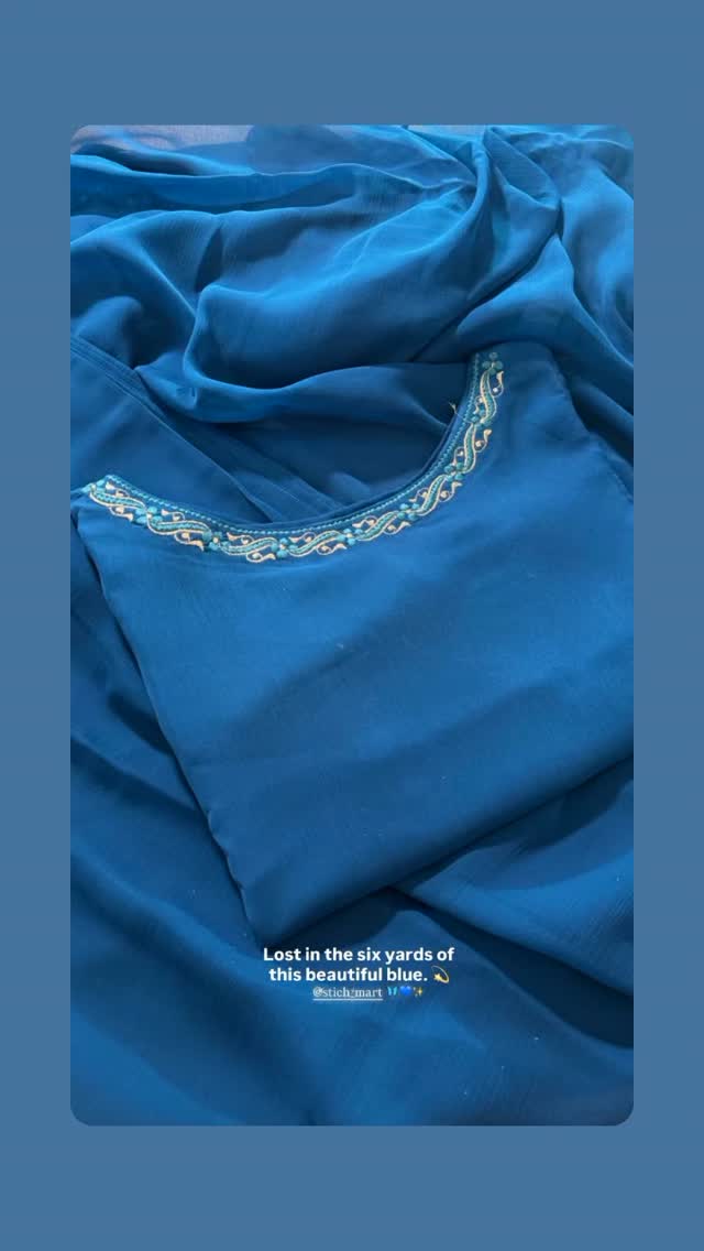 Hania Stitched Chiffon Saree
