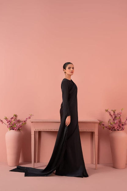 Classical Plain Silk Saree Stitched