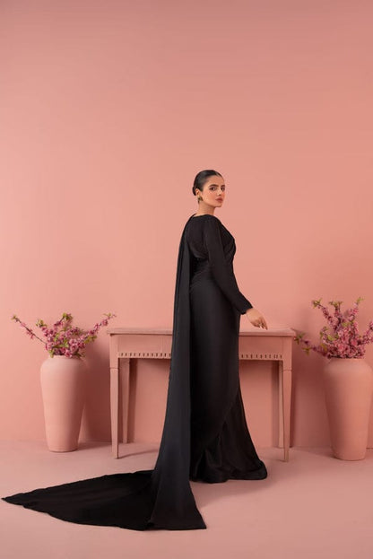 Classical Plain Silk Saree Stitched