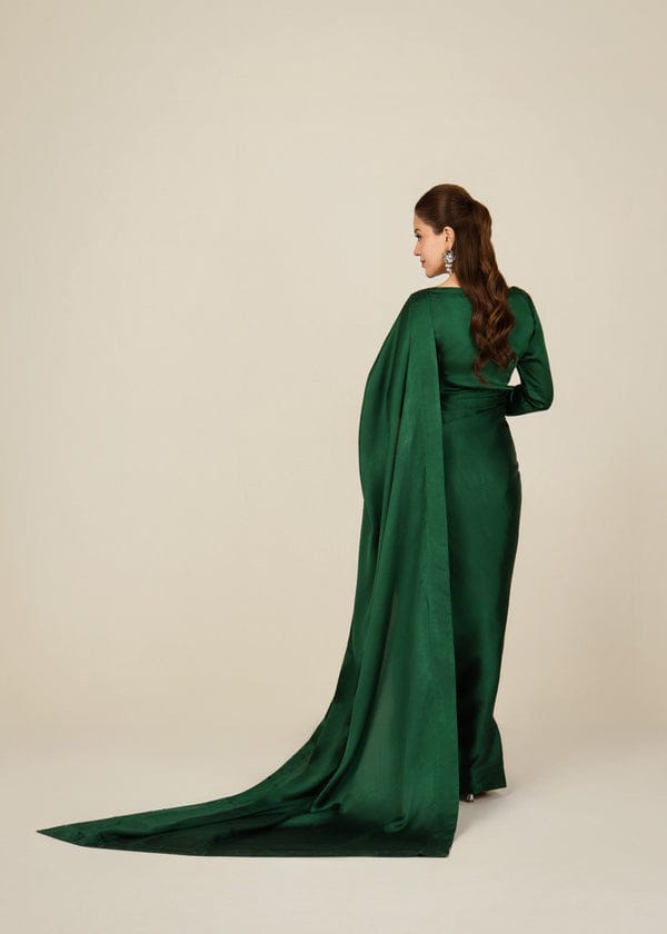 Classical Plain Silk Saree Stitched