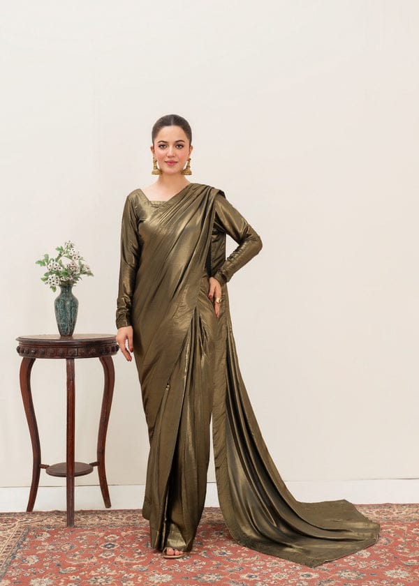 Goldish Shimmer Silk Saree