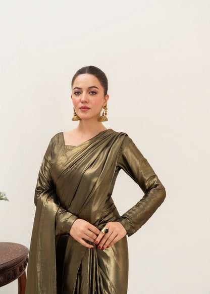 Goldish Shimmer Silk Saree