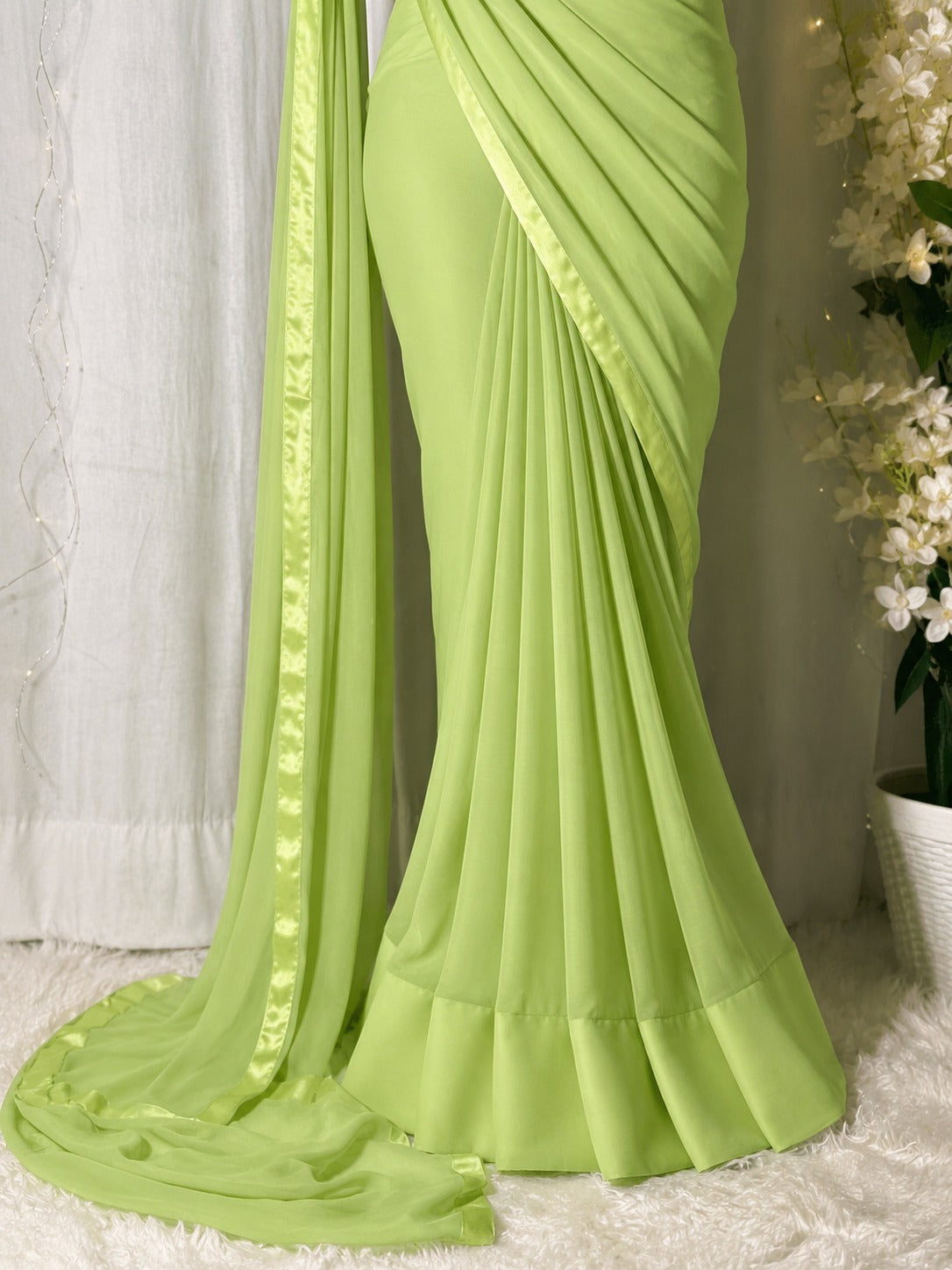 Hania Stitched Chiffon Saree