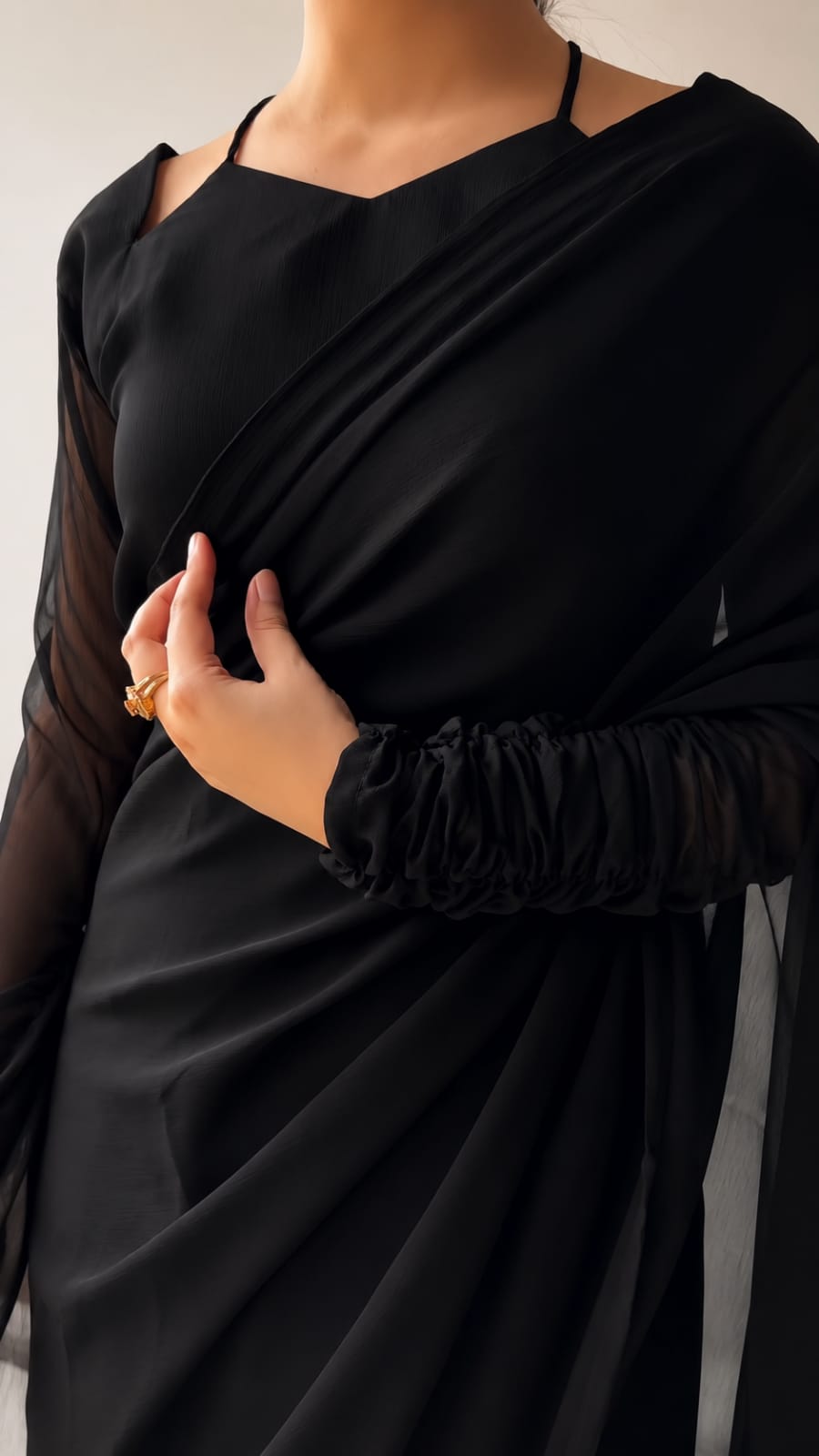 Eshal Luxury Black Saree