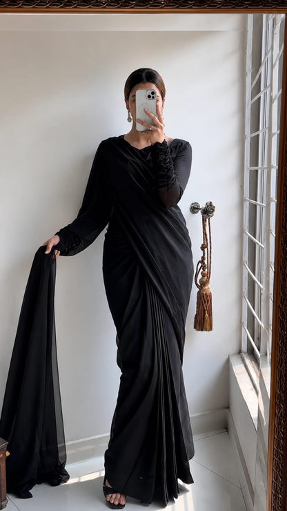 Eshal Luxury Black Saree