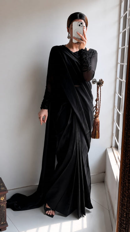Eshal Luxury Black Saree