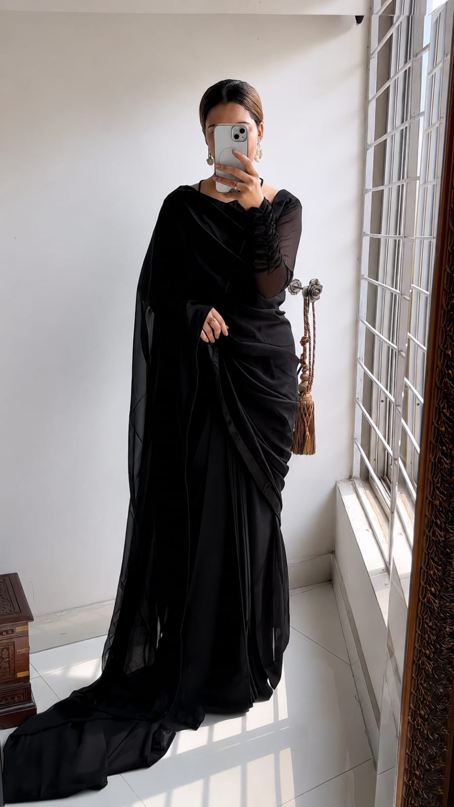 Eshal Luxury Black Saree
