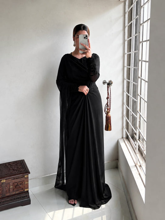 Eshal Luxury Black Saree