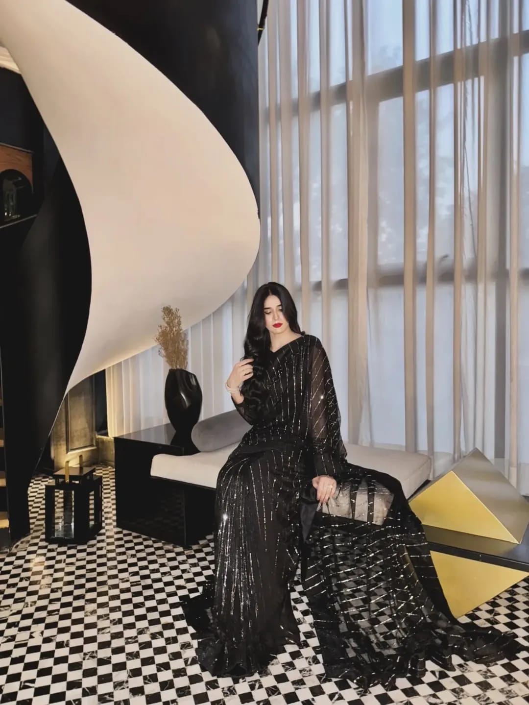 Layla Black Moonlight Saree