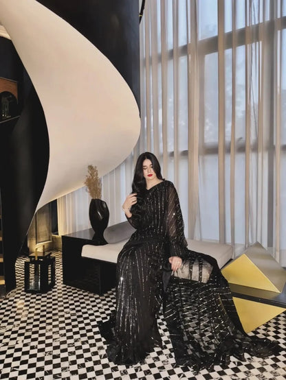 Layla Black Moonlight Saree