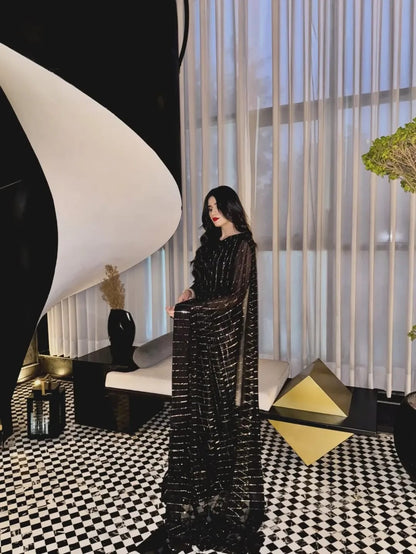 Layla Black Moonlight Saree