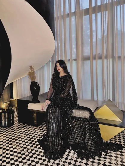 Layla Black Moonlight Saree