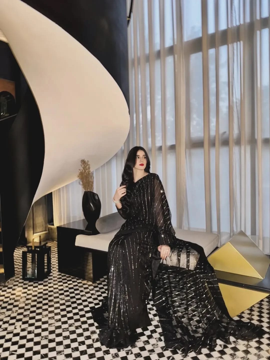 Layla Black Moonlight Saree