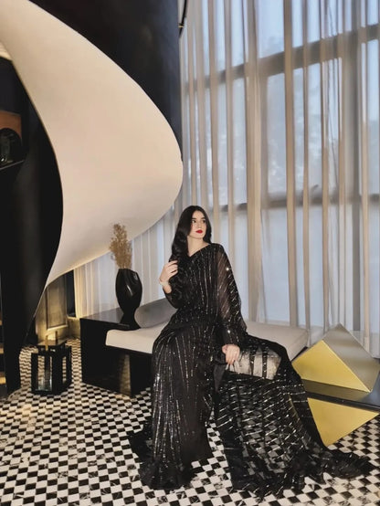 Layla Black Moonlight Saree