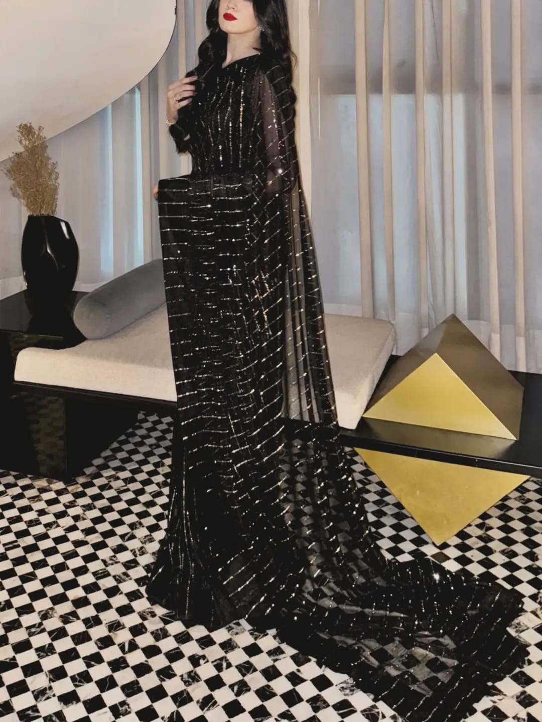 Layla Black Moonlight Saree
