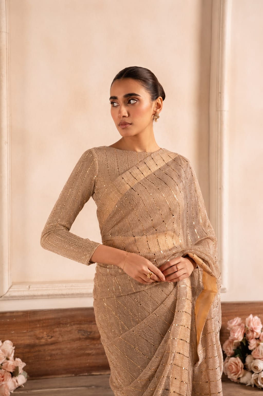 Layla Skin Brown Moonlight Saree