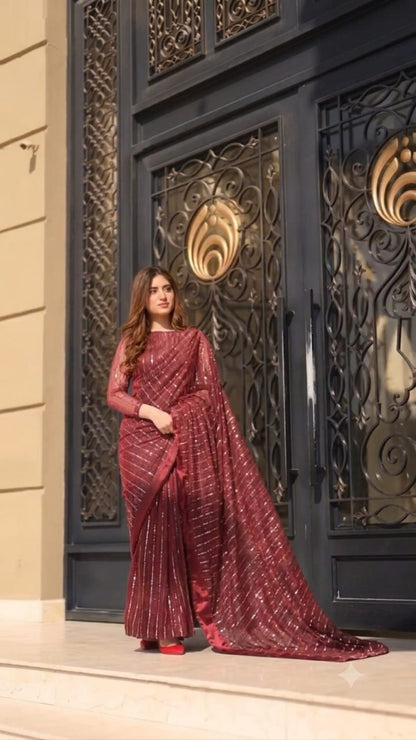 Layla Moonlight Saree with Elegant Looks